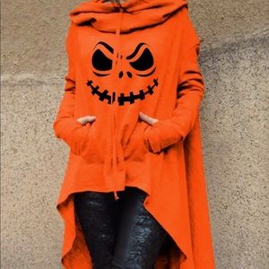 Jack Skellington Halloween Irregular/High-Low Style Hoodie